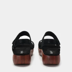 Bailee Crackle Black Sandal