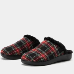 Comfee Plaidly Black Slipper