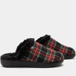Comfee Plaidly Black Slipper