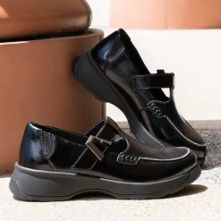 Jensie Glazed Black Shoe
