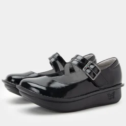 Paloma Black Crinkle Mary Jane