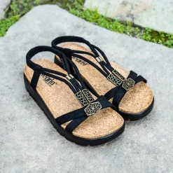 Roz Casual Black Sandal