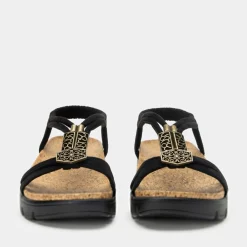 Roz Casual Black Sandal