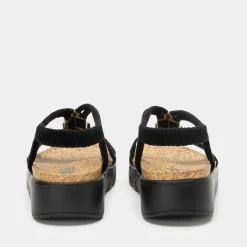 Roz Casual Black Sandal