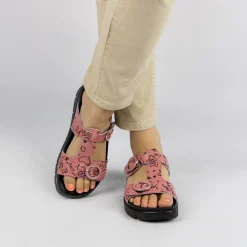 Vita Red Scribble Sandal